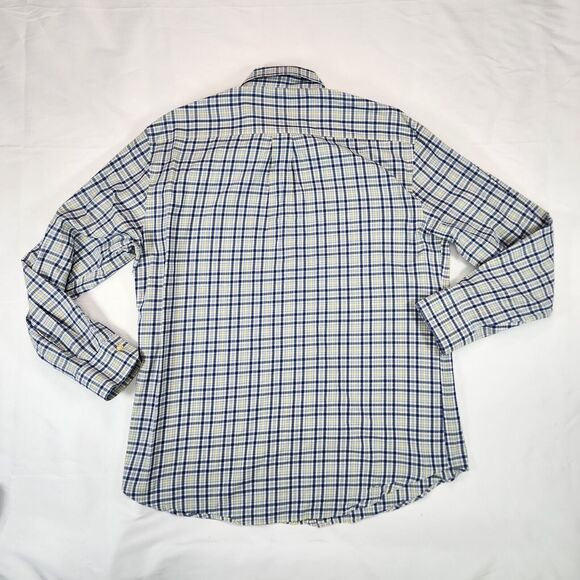 Peter Millar Men's Shirt Blue Plaid Button Down Front Cotton SIze Large - Picture 2 of 11